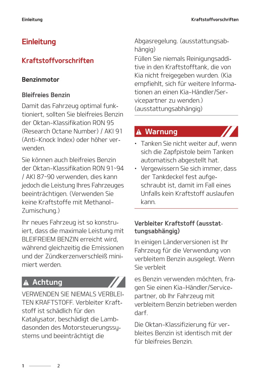 2021-2023 Kia Ceed Bedienungsanleitung | Deutsch