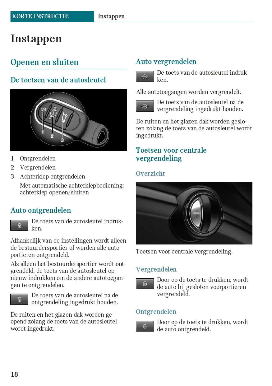 2020 Mini Countryman Plug-in-Hybrid Owner's Manual | Dutch