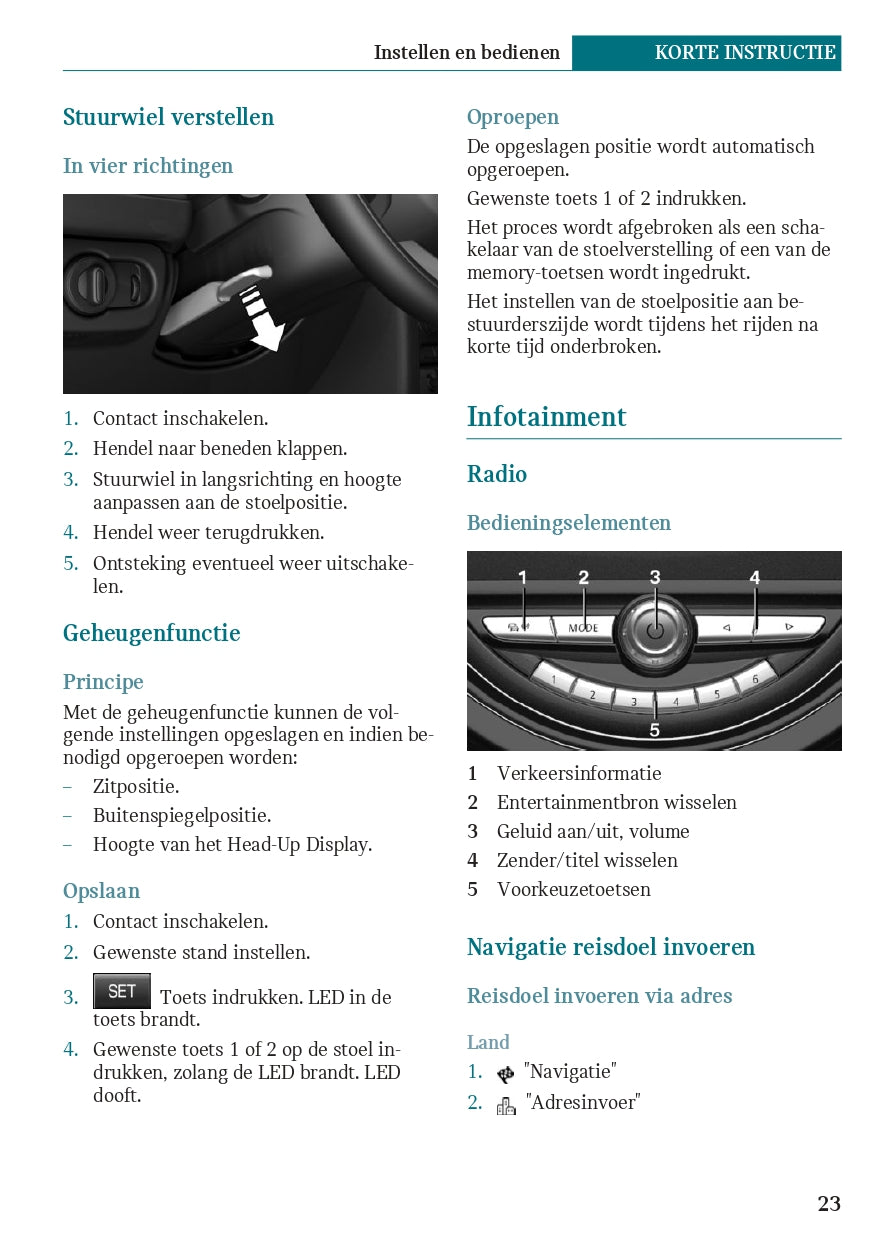 2020 Mini Countryman Plug-in-Hybrid Owner's Manual | Dutch