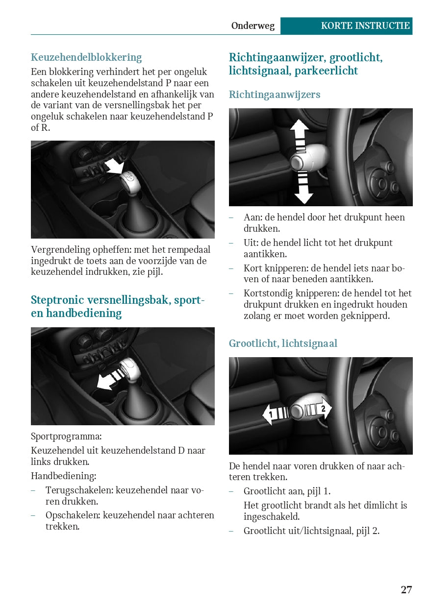 2020 Mini Countryman Plug-in-Hybrid Owner's Manual | Dutch