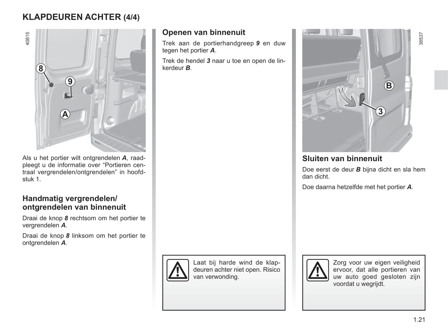 2015-2016 Renault Trafic Bedienungsanleitung | Niederländisch