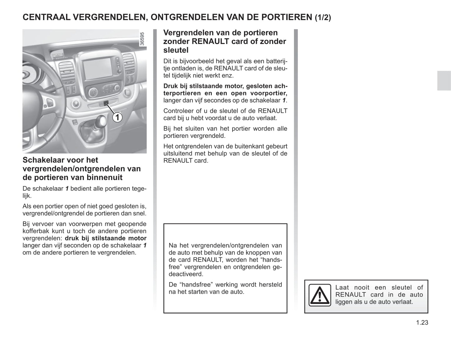 2015-2016 Renault Trafic Bedienungsanleitung | Niederländisch