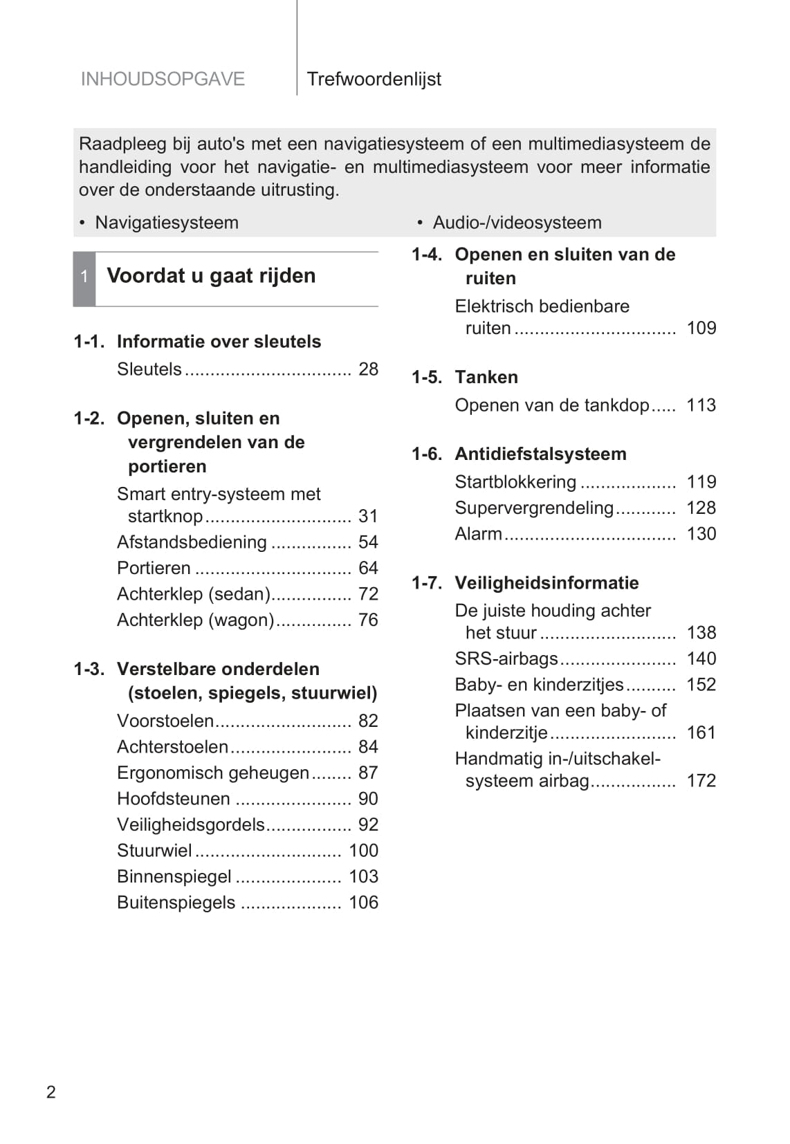 2014-2015 Toyota Avensis Bedienungsanleitung | Niederländisch