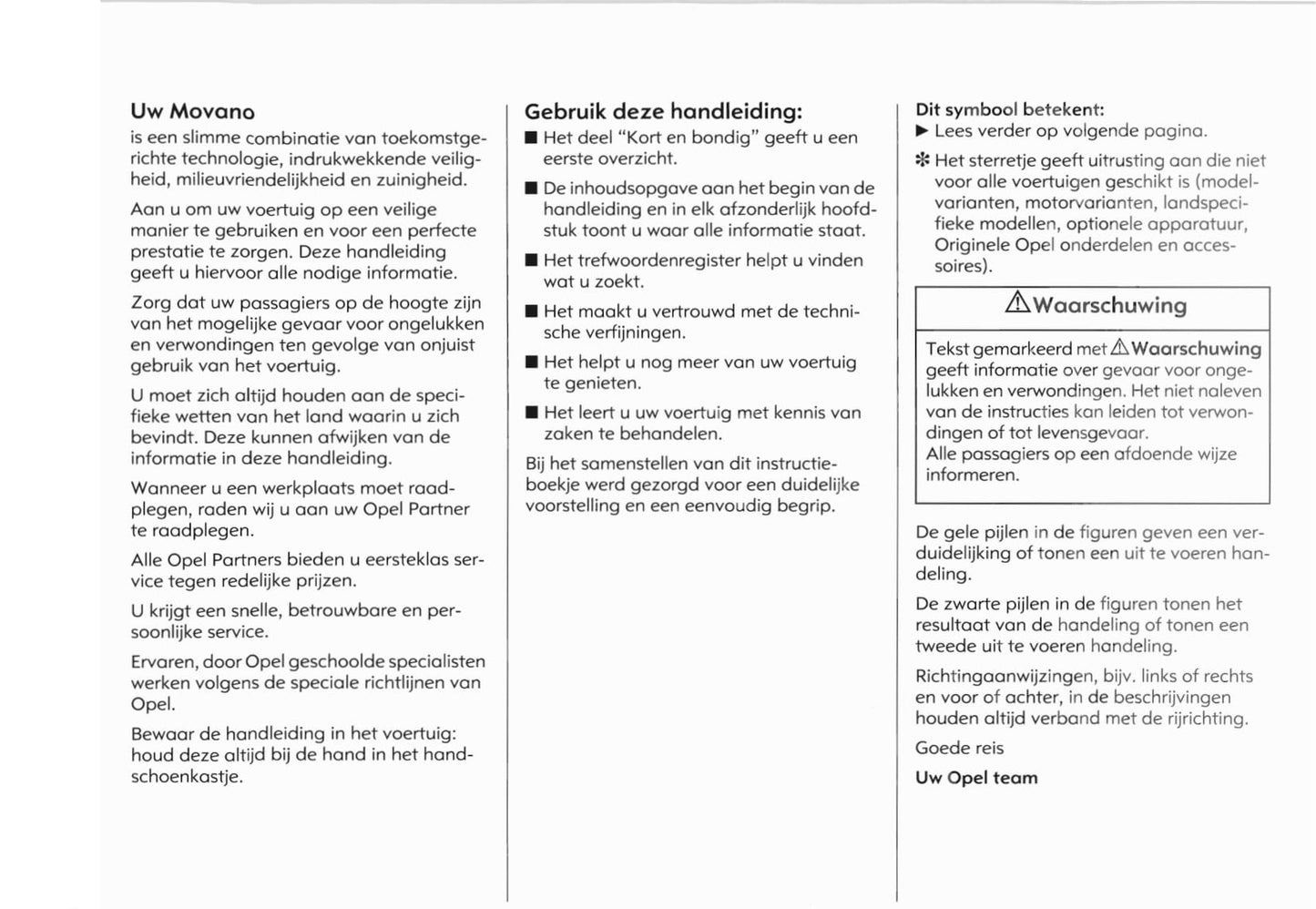 2006-2010 Opel Movano Bedienungsanleitung | Niederländisch