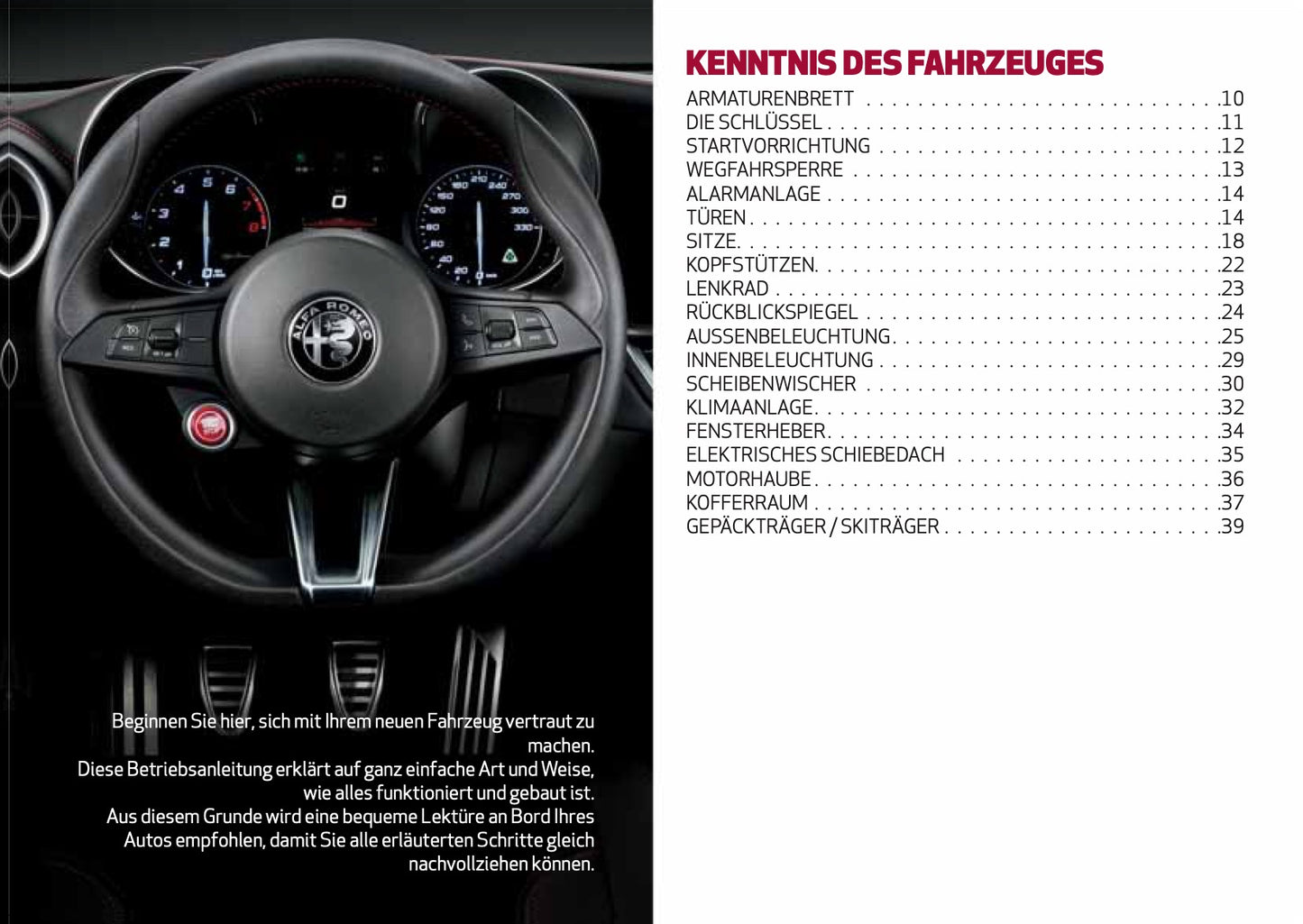 2016-2020 Alfa Romeo Giulia Bedienungsanleitung | Deutsch