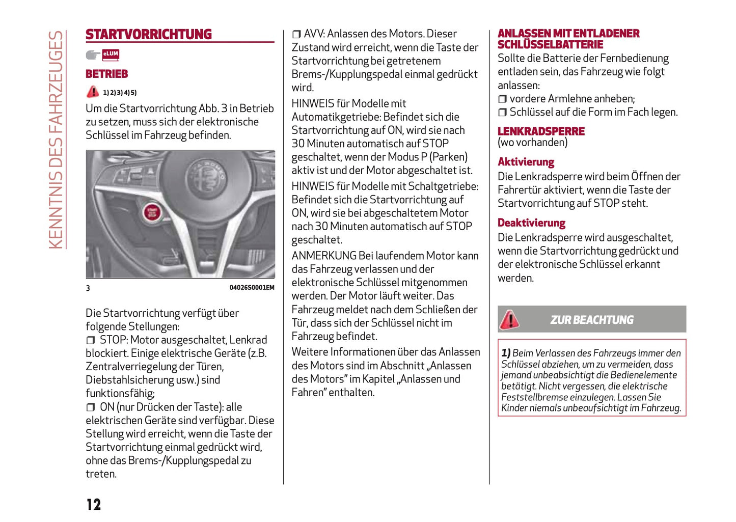 2016-2020 Alfa Romeo Giulia Bedienungsanleitung | Deutsch