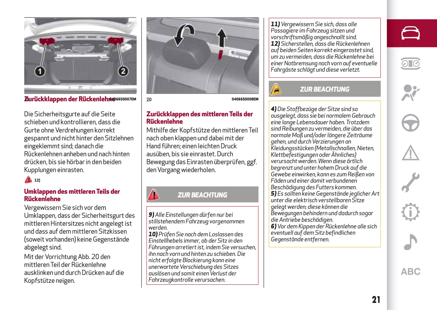 2016-2020 Alfa Romeo Giulia Bedienungsanleitung | Deutsch