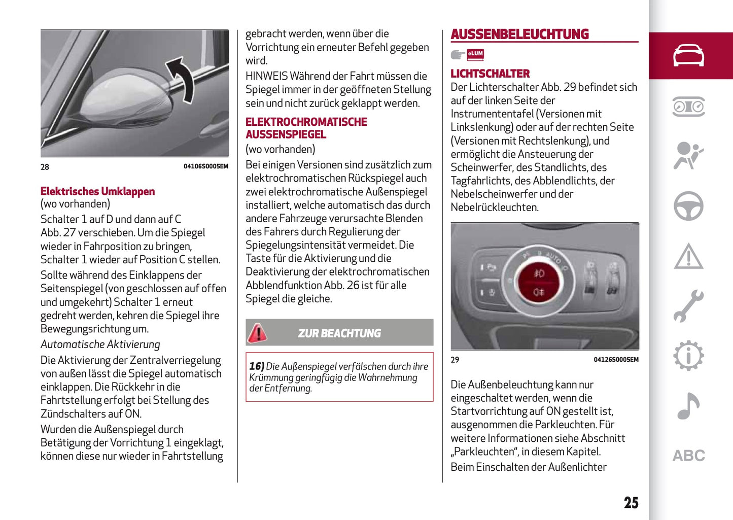 2016-2020 Alfa Romeo Giulia Bedienungsanleitung | Deutsch