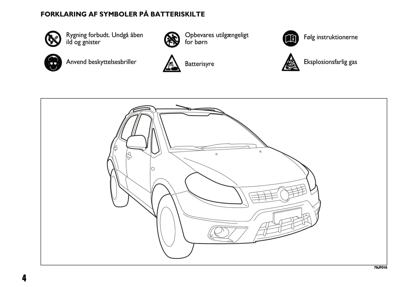 2011-2012 Fiat Sedici Bedienungsanleitung | Dansk