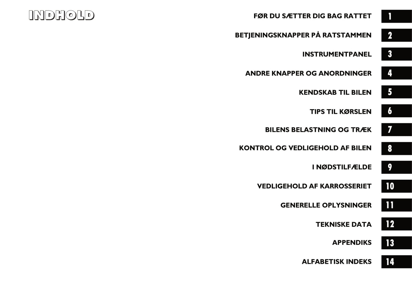 2011-2012 Fiat Sedici Bedienungsanleitung | Dansk
