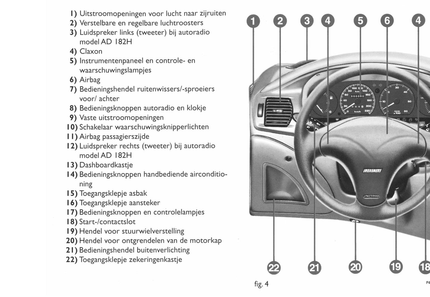 1998-1999 Fiat Bravo Bedienungsanleitung | Niederländisch