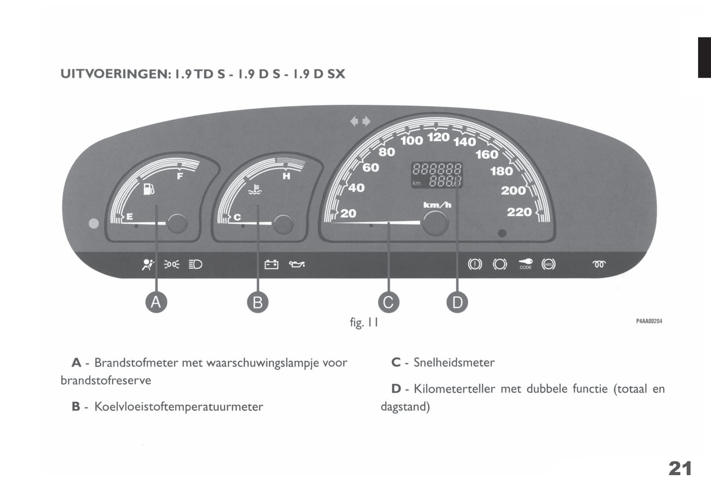 1998-1999 Fiat Bravo Bedienungsanleitung | Niederländisch