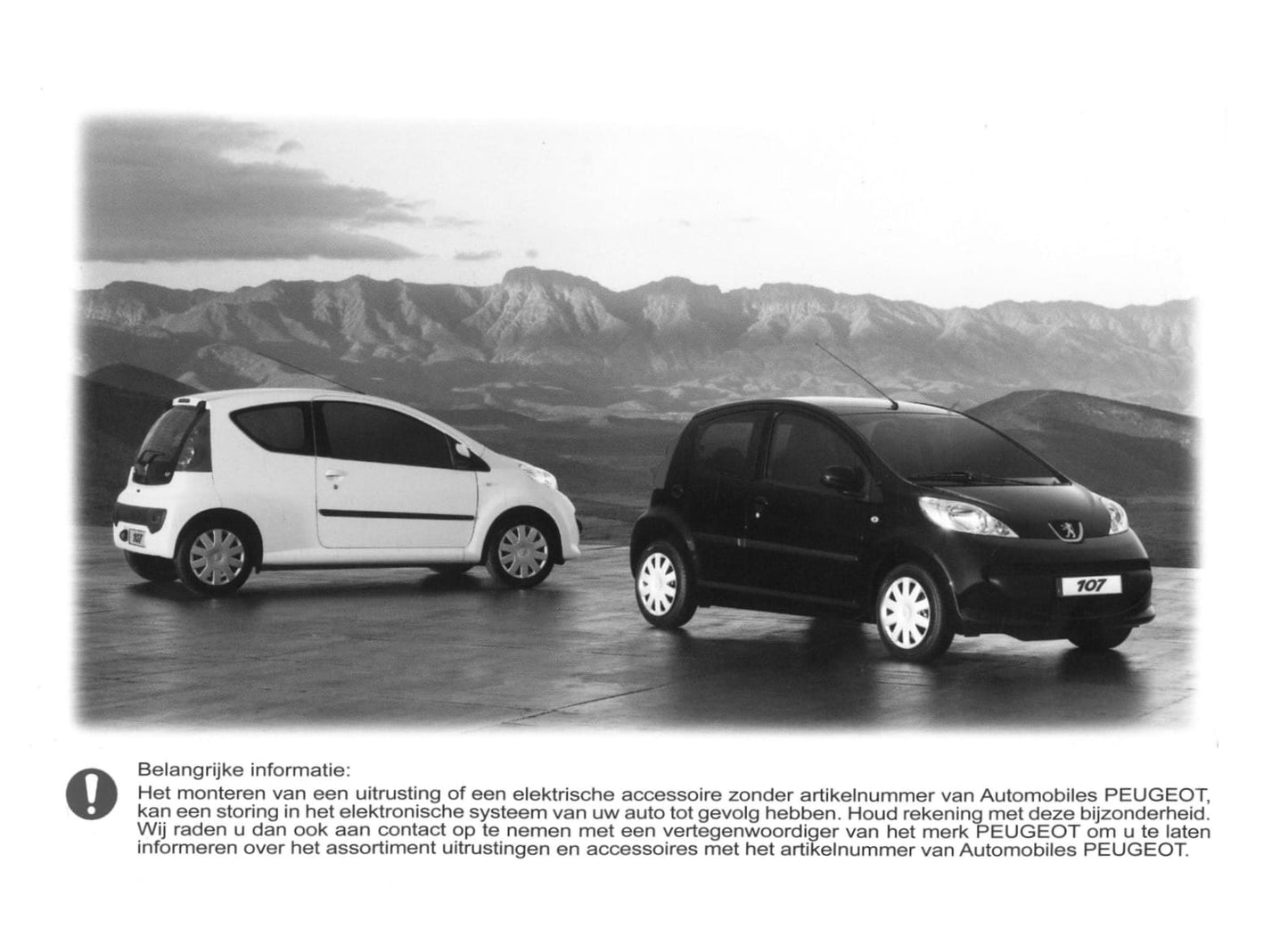 2007-2008 Peugeot 107 Owner's Manual | Dutch