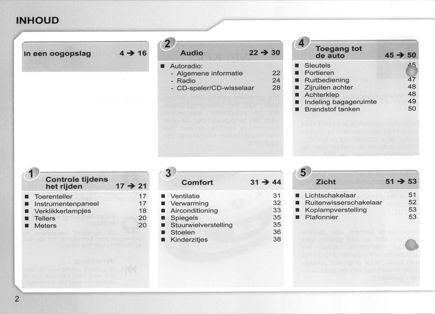 2007-2008 Peugeot 107 Owner's Manual | Dutch