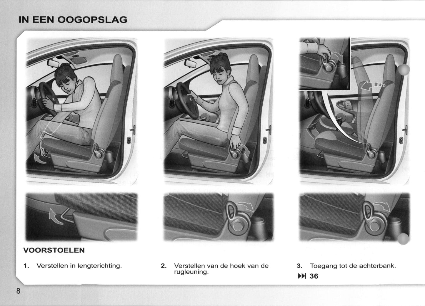 2007-2008 Peugeot 107 Owner's Manual | Dutch