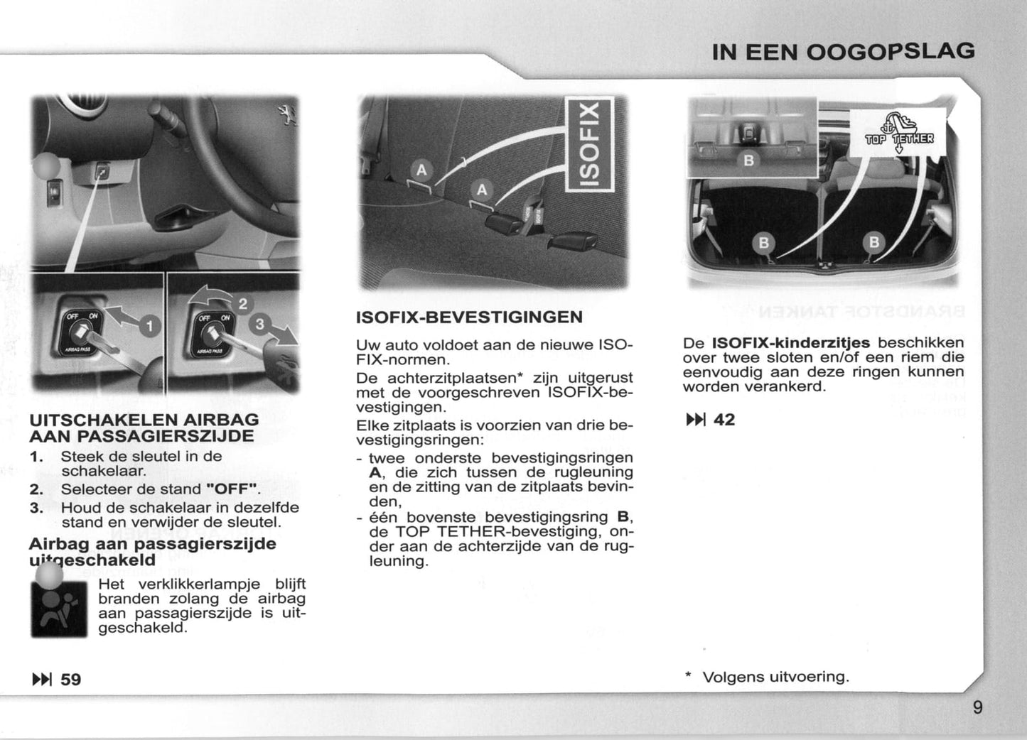 2007-2008 Peugeot 107 Owner's Manual | Dutch