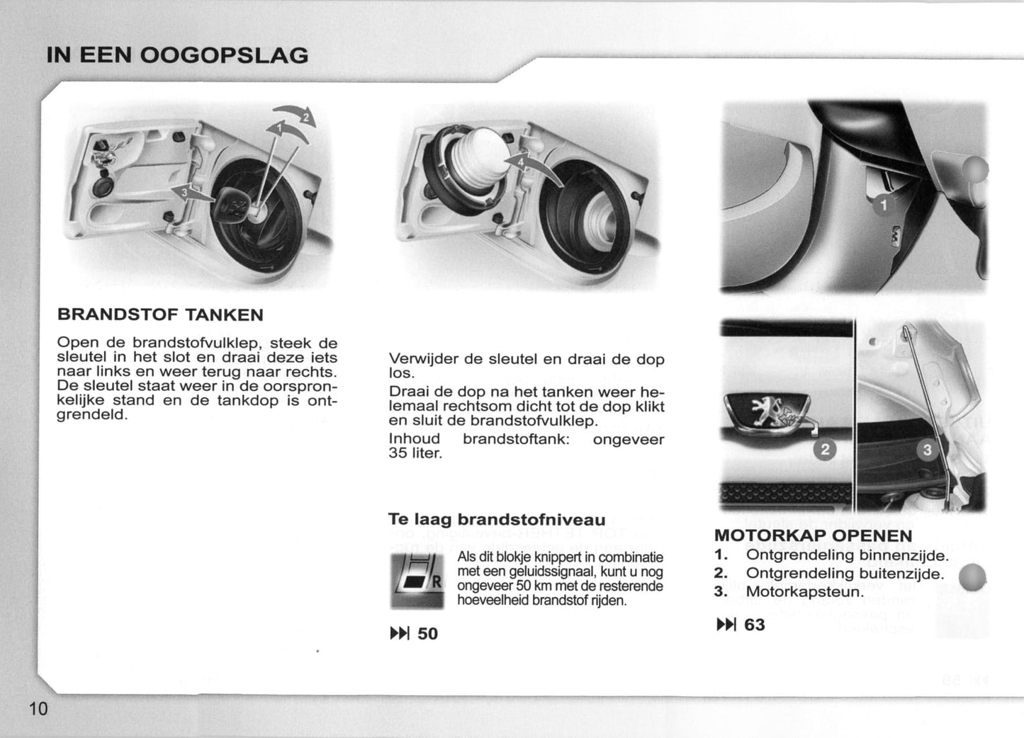 2007-2008 Peugeot 107 Owner's Manual | Dutch