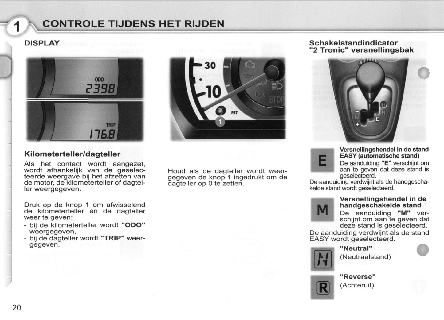 2007-2008 Peugeot 107 Owner's Manual | Dutch