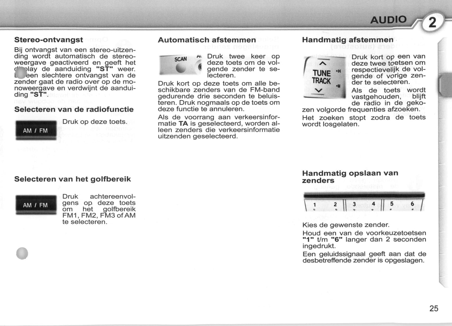 2007-2008 Peugeot 107 Owner's Manual | Dutch