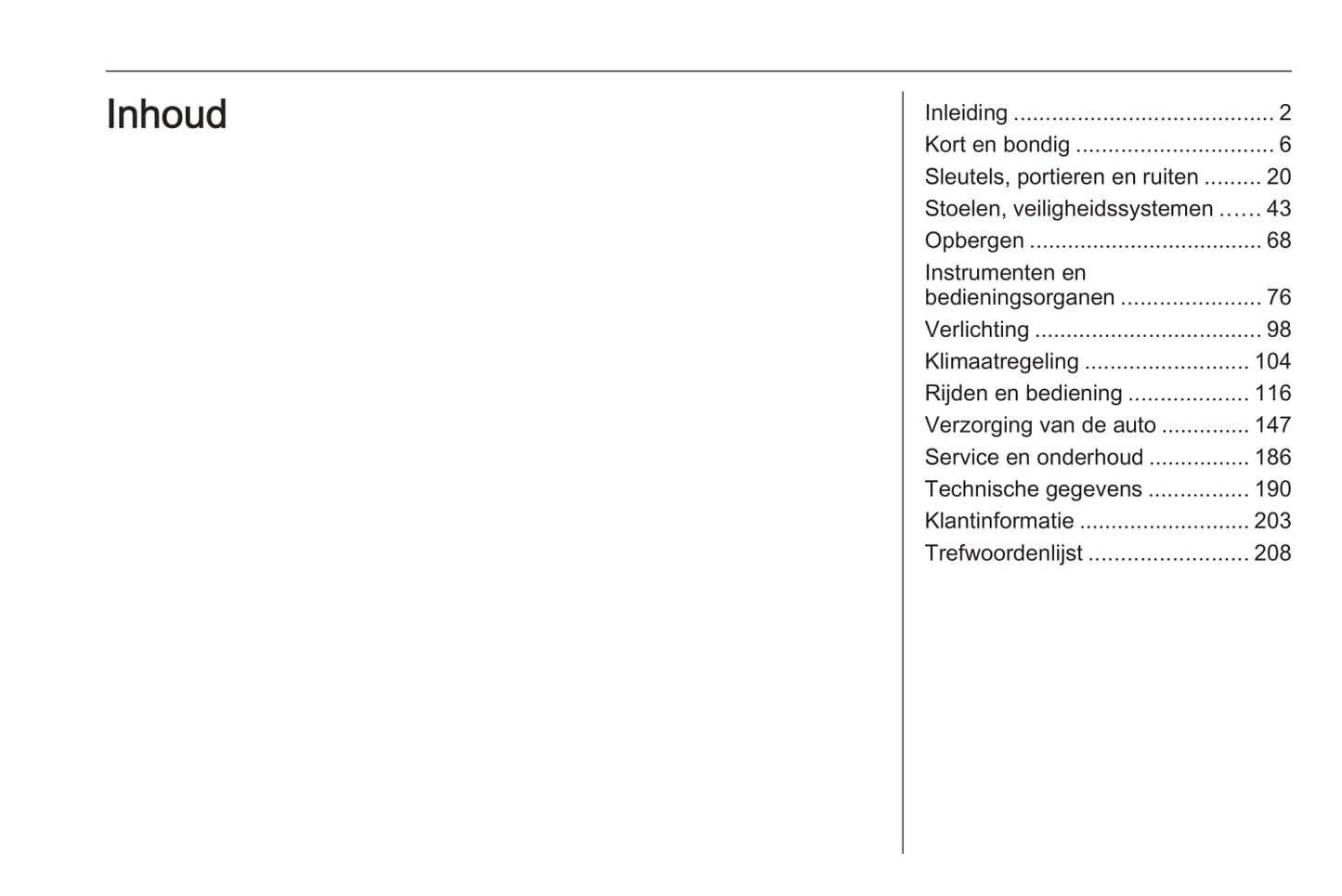 2014-2019 Opel Vivaro Bedienungsanleitung | Niederländisch