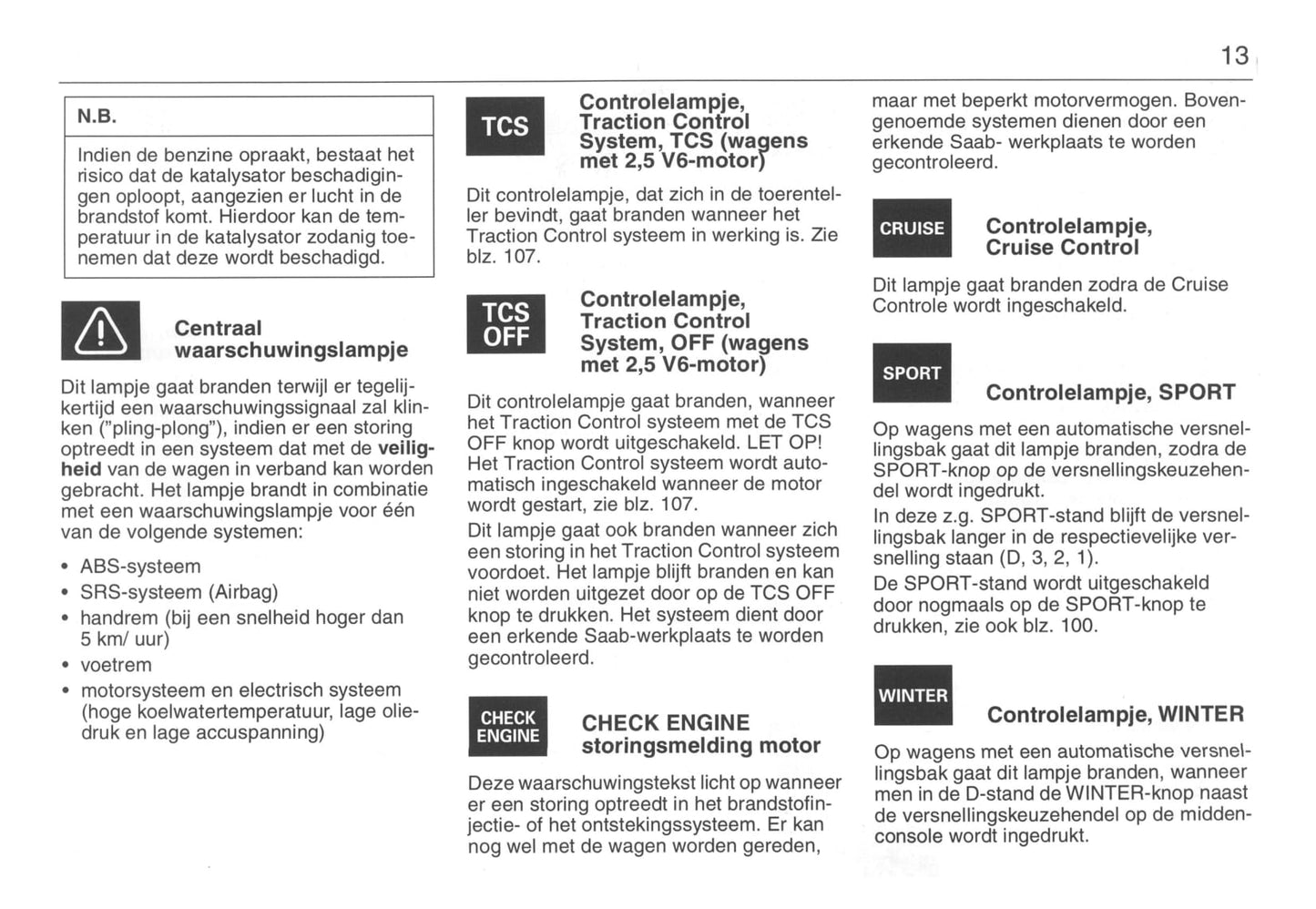 1993-1998 Saab 900 Bedienungsanleitung | Niederländisch