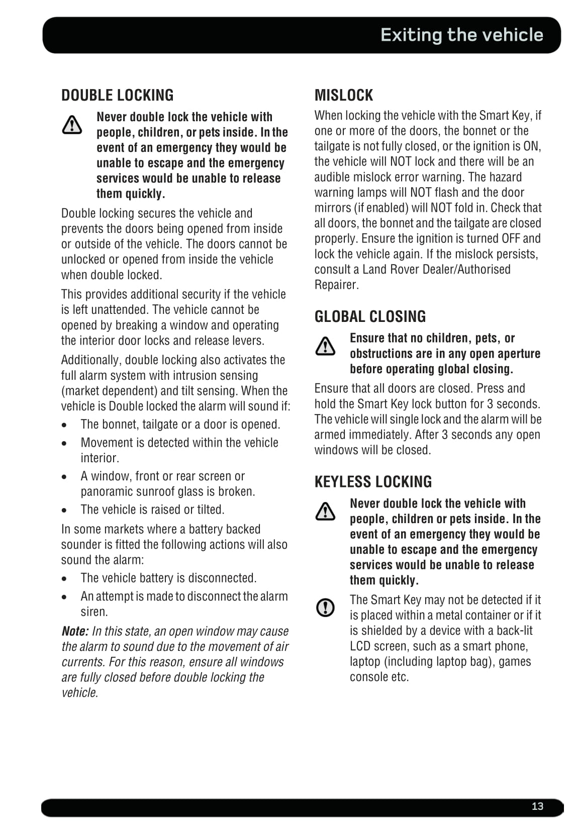 2011-2012 Land Rover Range Rover Evoque Owner's Manual | English