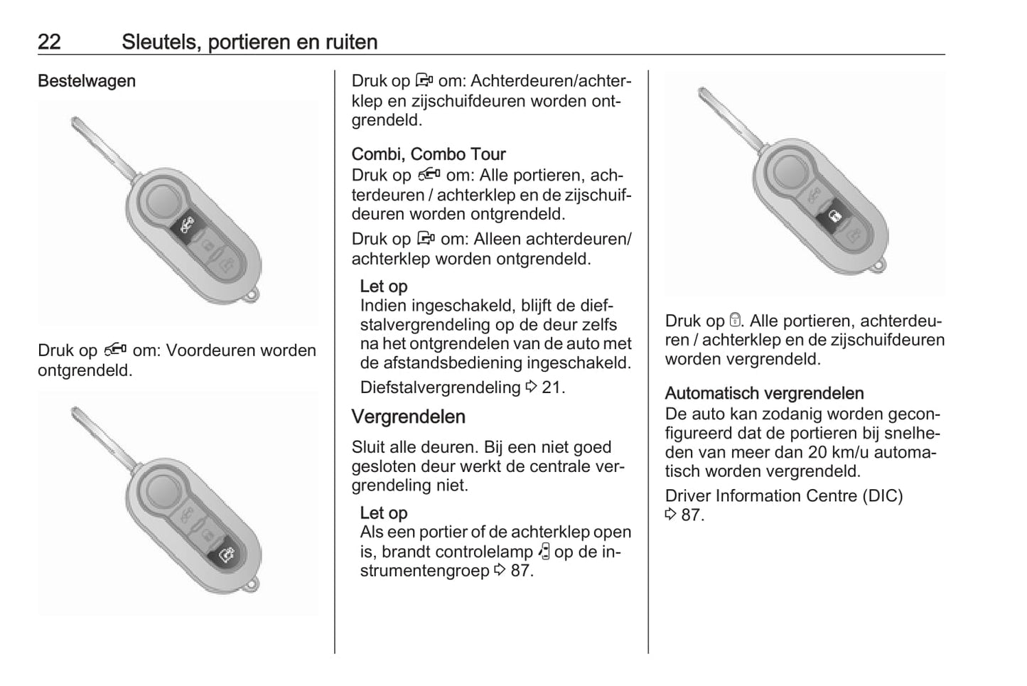 2015-2016 Opel Combo Bedienungsanleitung | Niederländisch