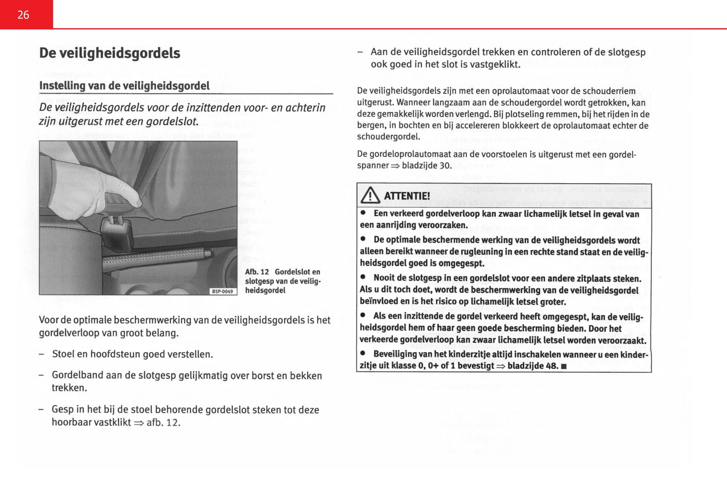 2006-2007 Seat Altea Owner's Manual | Dutch