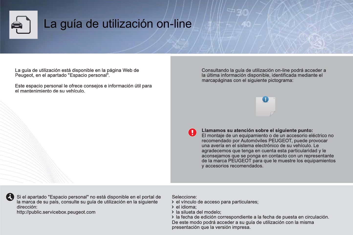 2012-2013 Peugeot 5008 Bedienungsanleitung | Spanisch