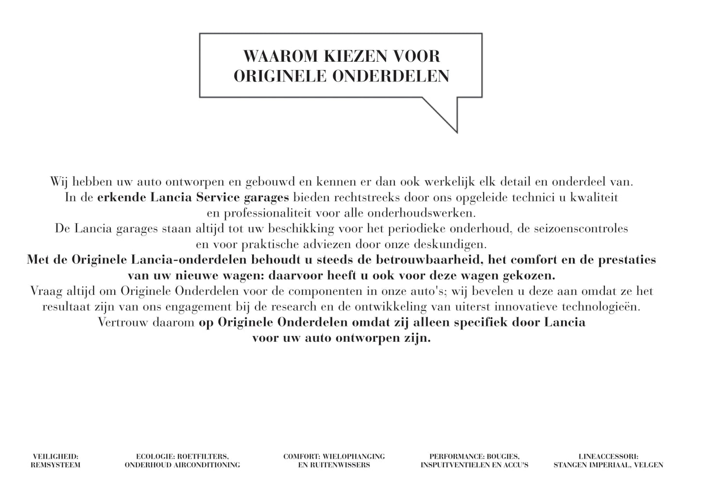 2011-2015 Lancia Ypsilon Owner's Manual | Dutch