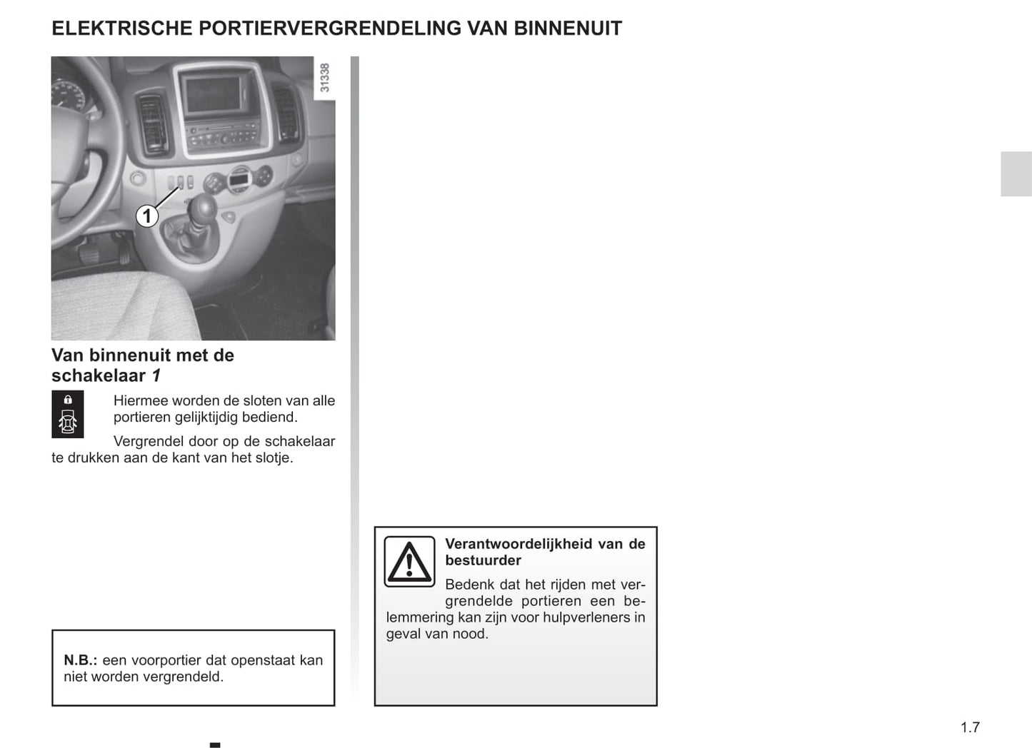 2012-2013 Renault Trafic Bedienungsanleitung | Niederländisch