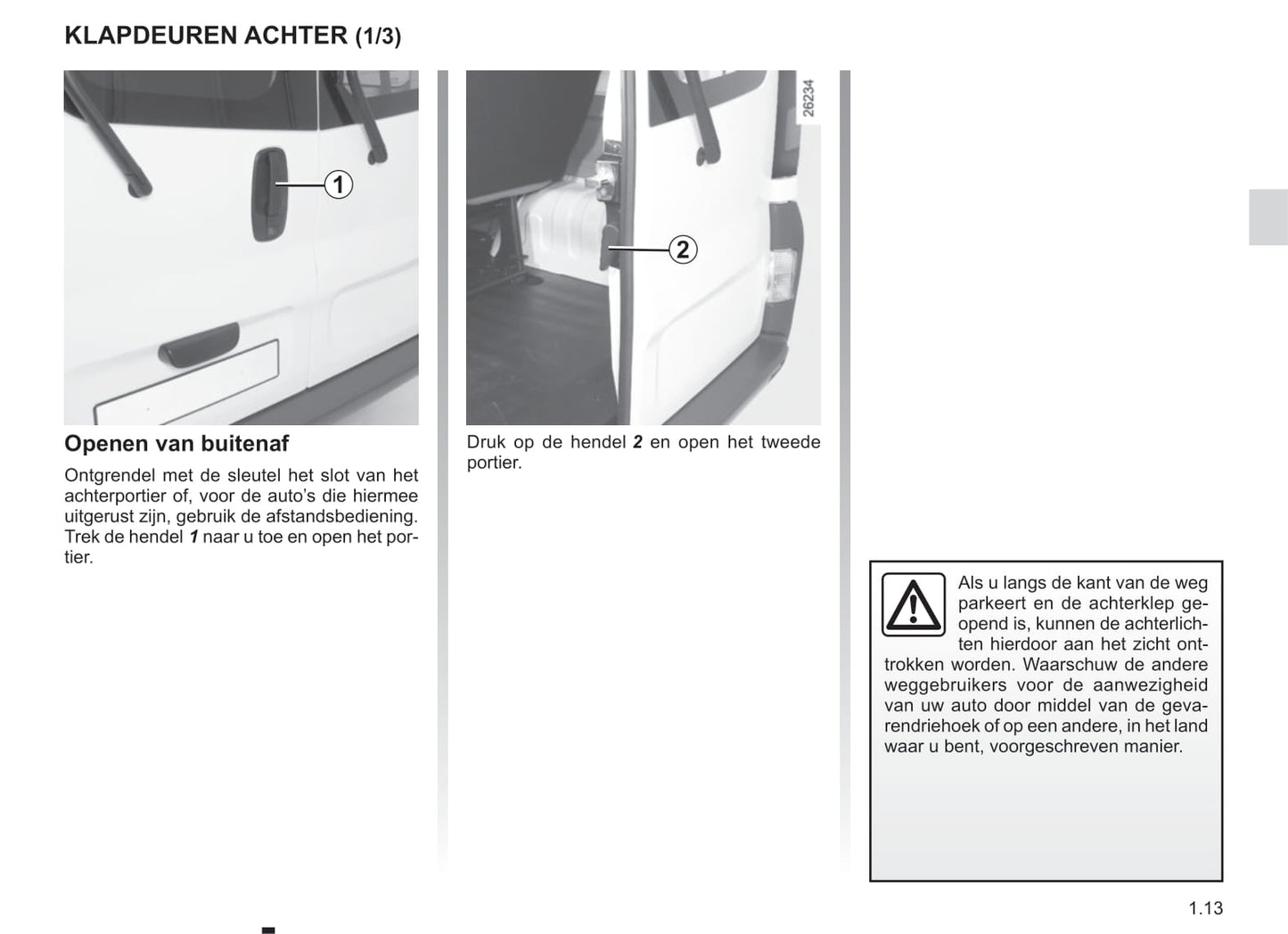 2012-2013 Renault Trafic Bedienungsanleitung | Niederländisch