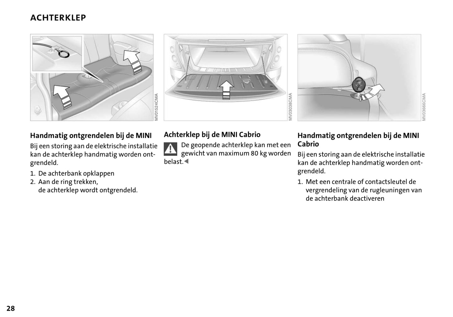 2004-2009 Mini Cabrio Bedienungsanleitung | Niederländisch