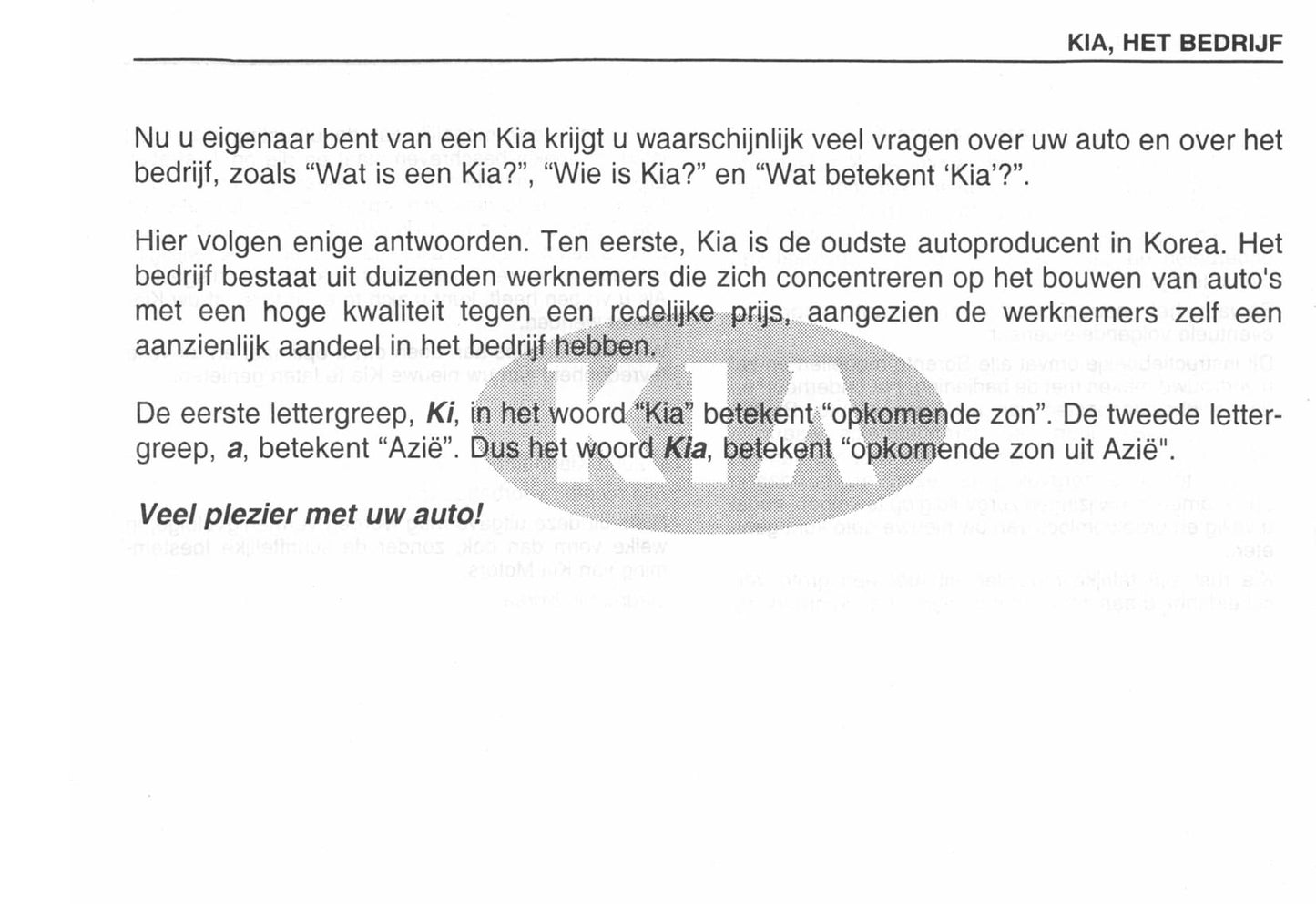 2002-2003 Kia Carens Bedienungsanleitung | Niederländisch