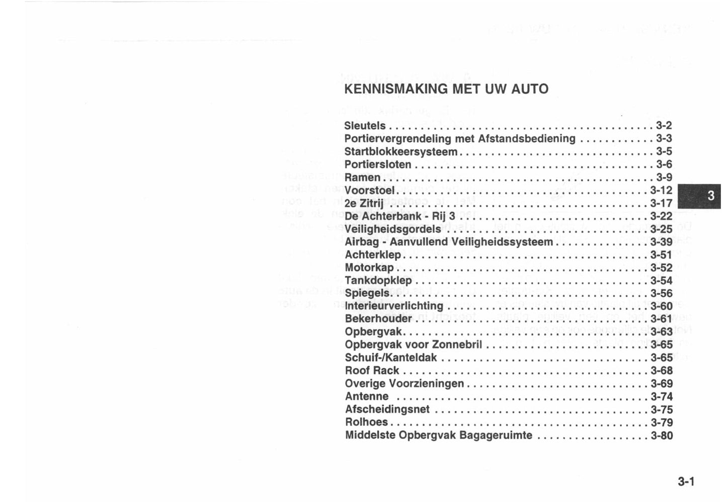 2002-2003 Kia Carens Bedienungsanleitung | Niederländisch