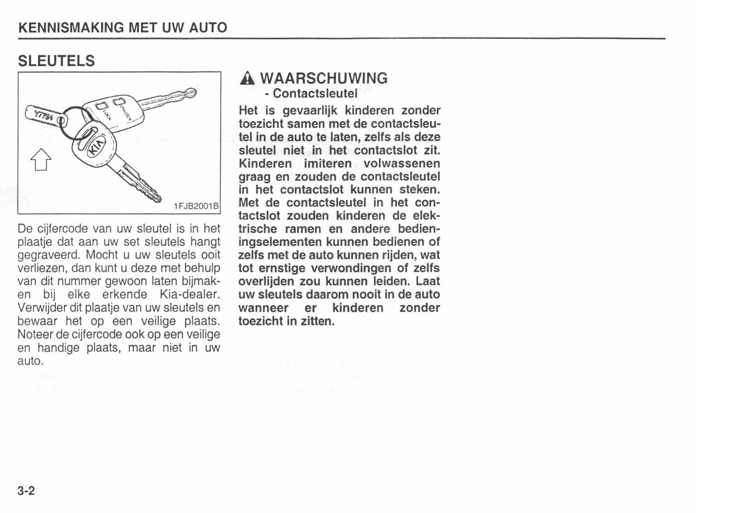2002-2003 Kia Carens Bedienungsanleitung | Niederländisch