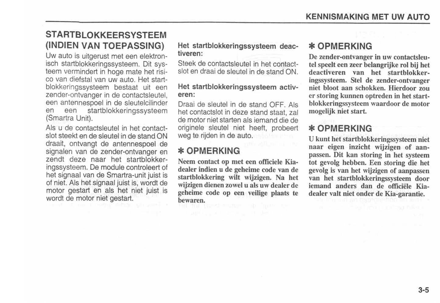 2002-2003 Kia Carens Bedienungsanleitung | Niederländisch