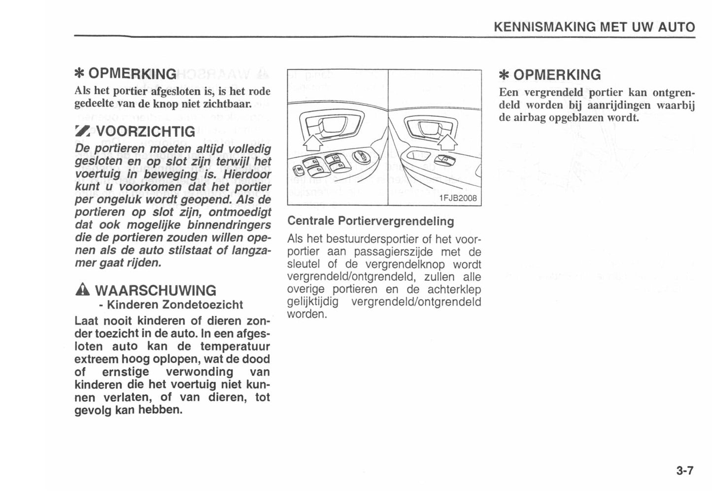 2002-2003 Kia Carens Bedienungsanleitung | Niederländisch