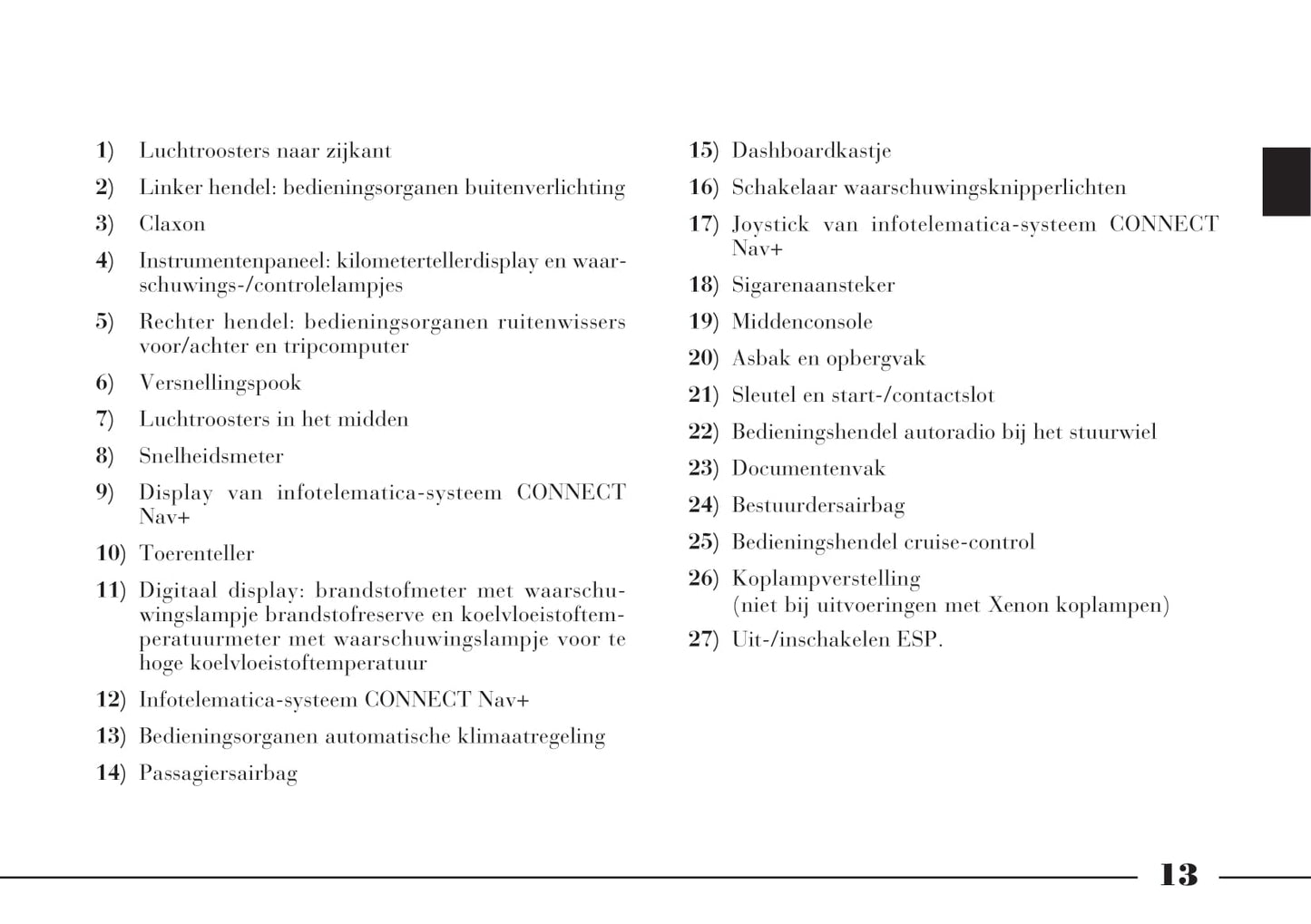 2002-2008 Lancia Phedra Bedienungsanleitung | Niederländisch