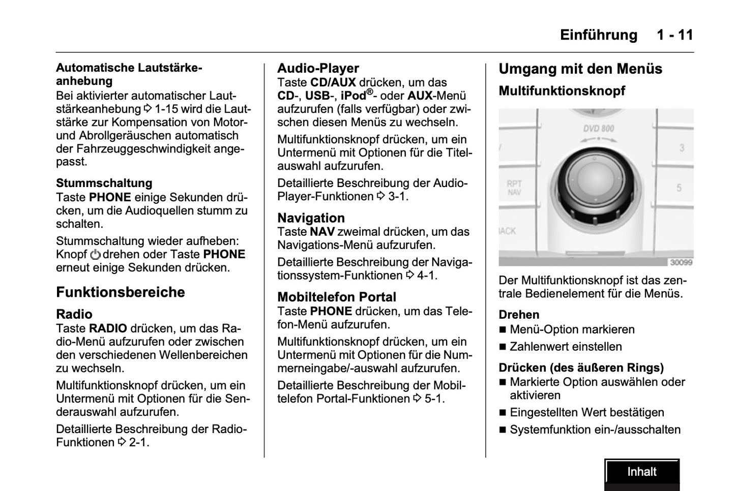 Opel Insignia DVD 800 Infotainment Bedienungsanleitung