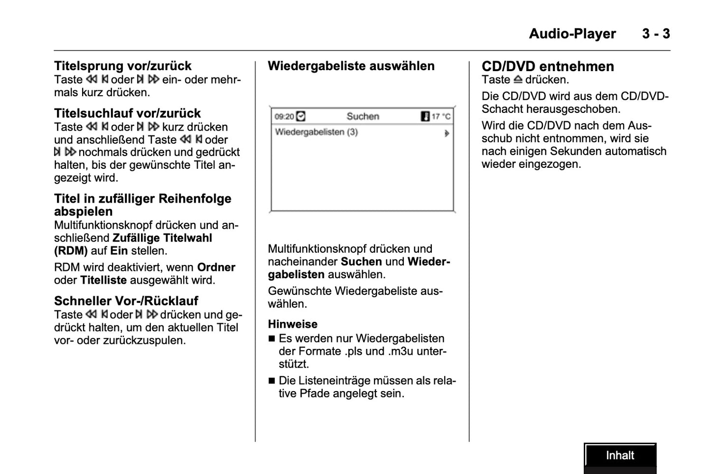 Opel Insignia DVD 800 Infotainment Bedienungsanleitung