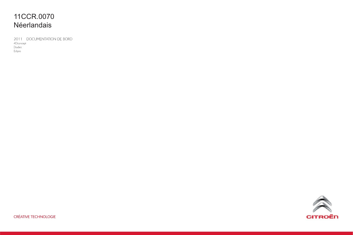 2011-2012 Citroën C-Crosser Owner's Manual | Dutch