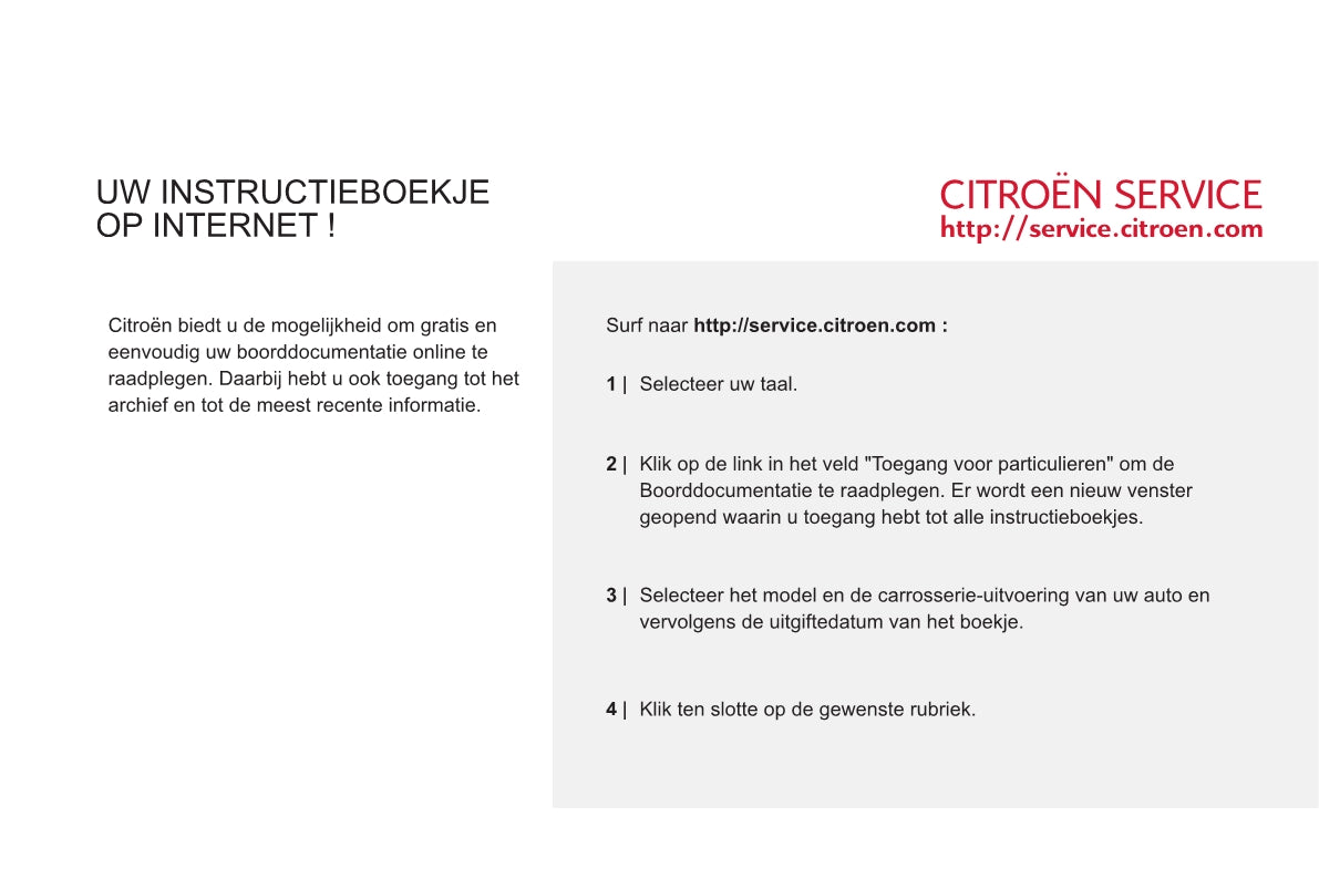 2011-2012 Citroën C-Crosser Owner's Manual | Dutch