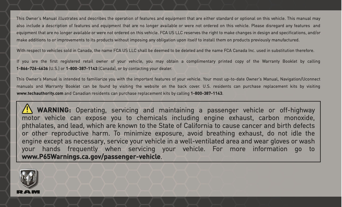 2020 Ram 1500 Owner's Manual | English