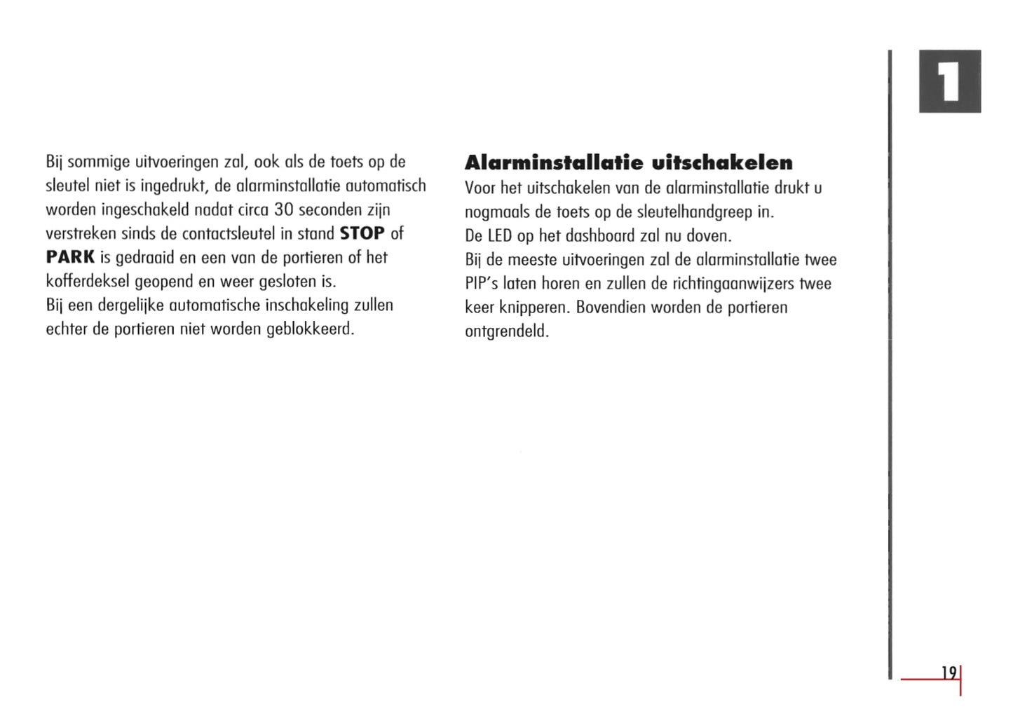 1996-2003 Alfa Romeo Spider/GTV Bedienungsanleitung | Niederländisch