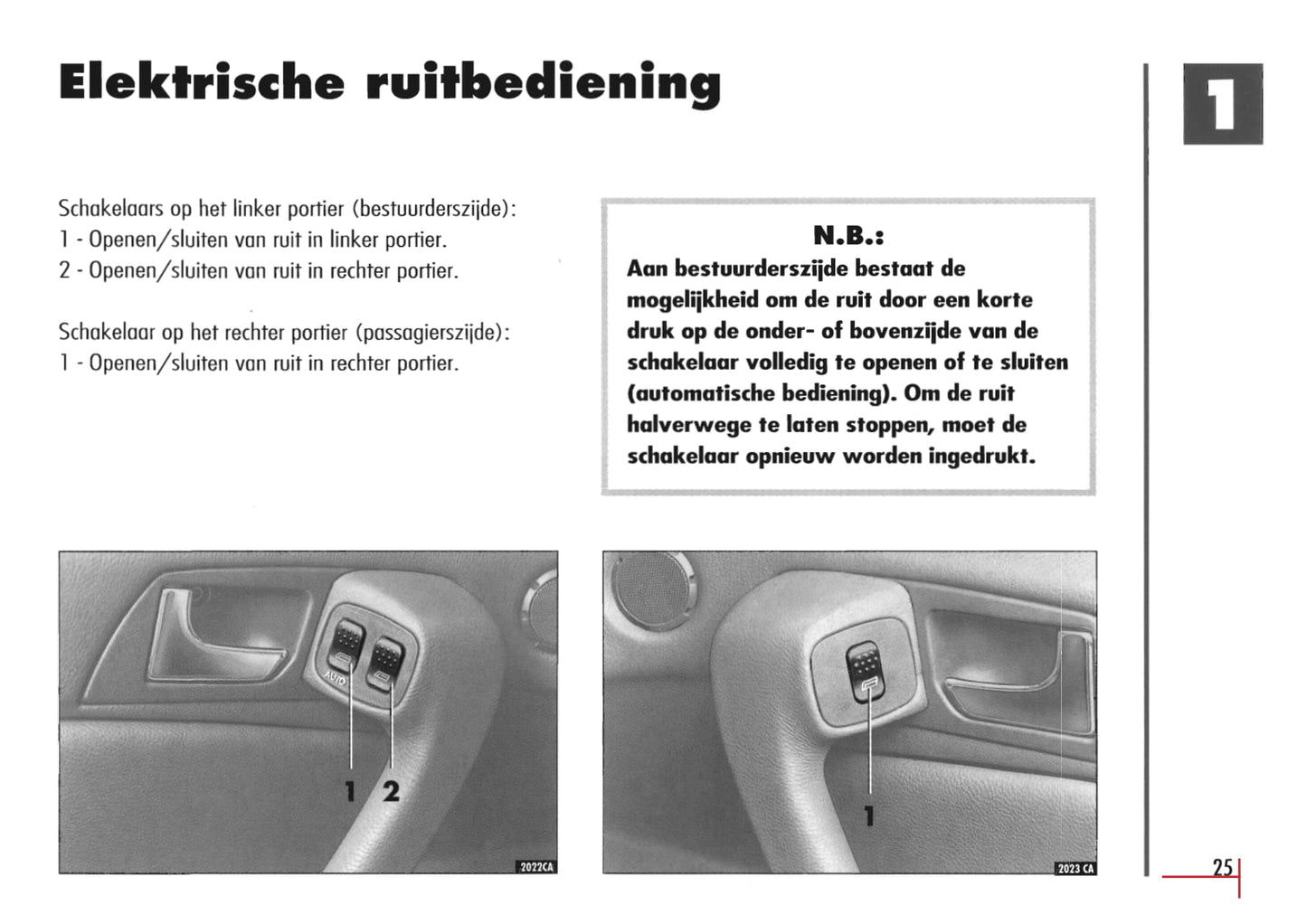 1996-2003 Alfa Romeo Spider/GTV Bedienungsanleitung | Niederländisch