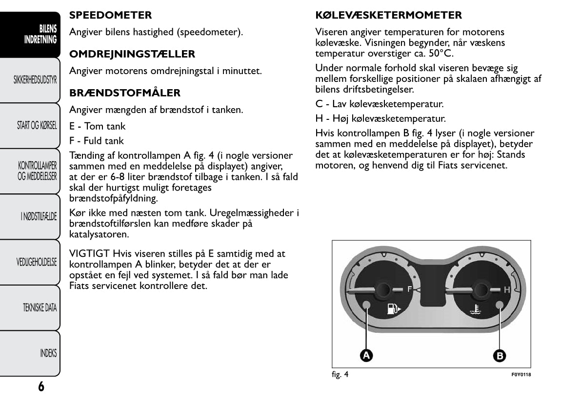2013-2014 Fiat 500L Bedienungsanleitung | Dansk