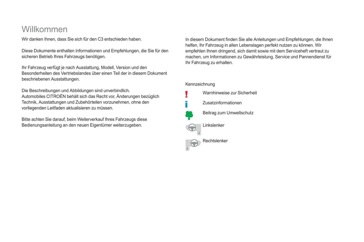 2017-2019 Citroën C3 Bedienungsanleitung | Deutsch