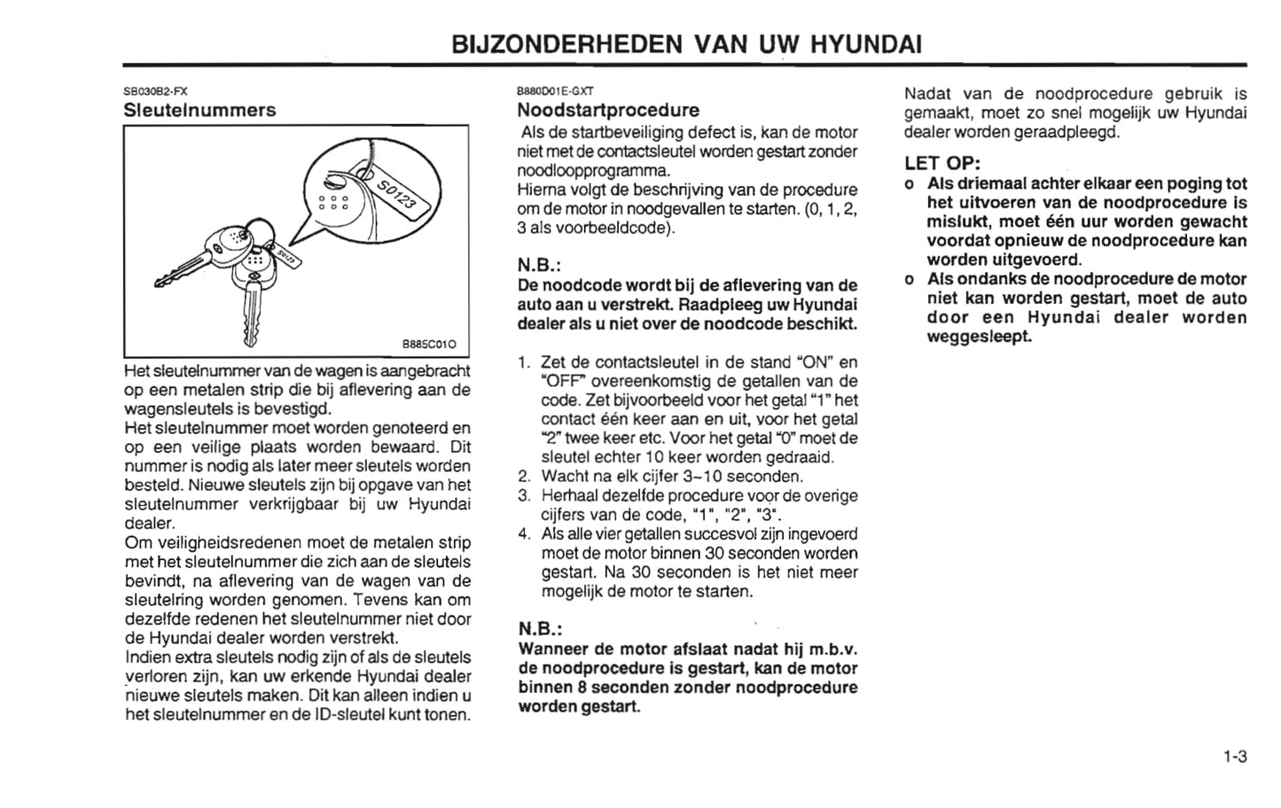 2001-2002 Hyundai Santa Fe Owner's Manual | Dutch
