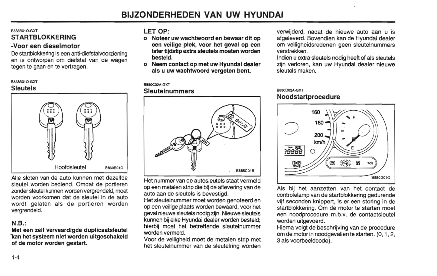 2001-2002 Hyundai Santa Fe Owner's Manual | Dutch
